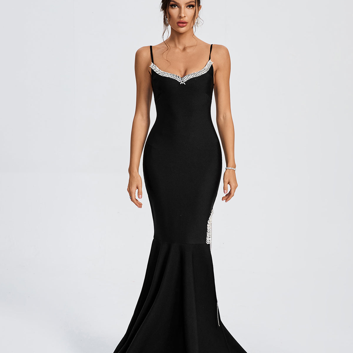 black tassel maxi dress Mira Black Tassel Fringe Maxi Dress – Mara Blak