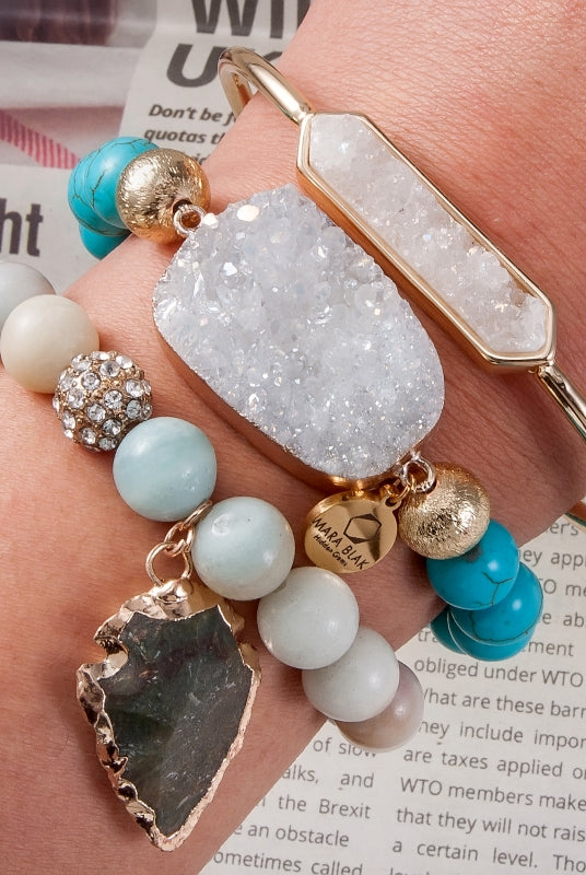 Amazonite, Turquoise Arrow Druzy