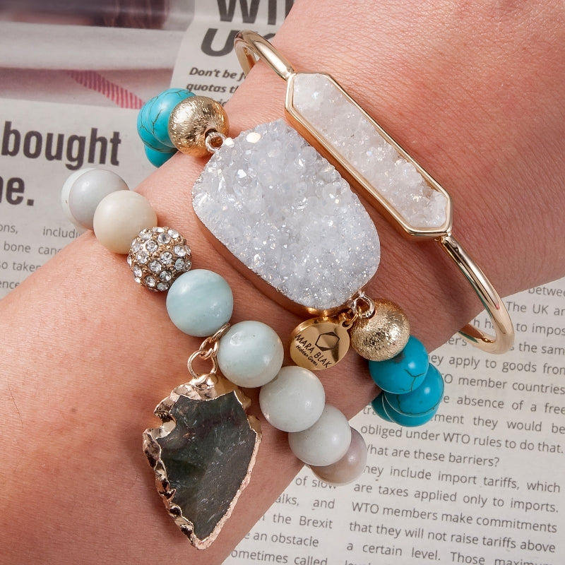 Amazonite, Turquoise Arrow Druzy