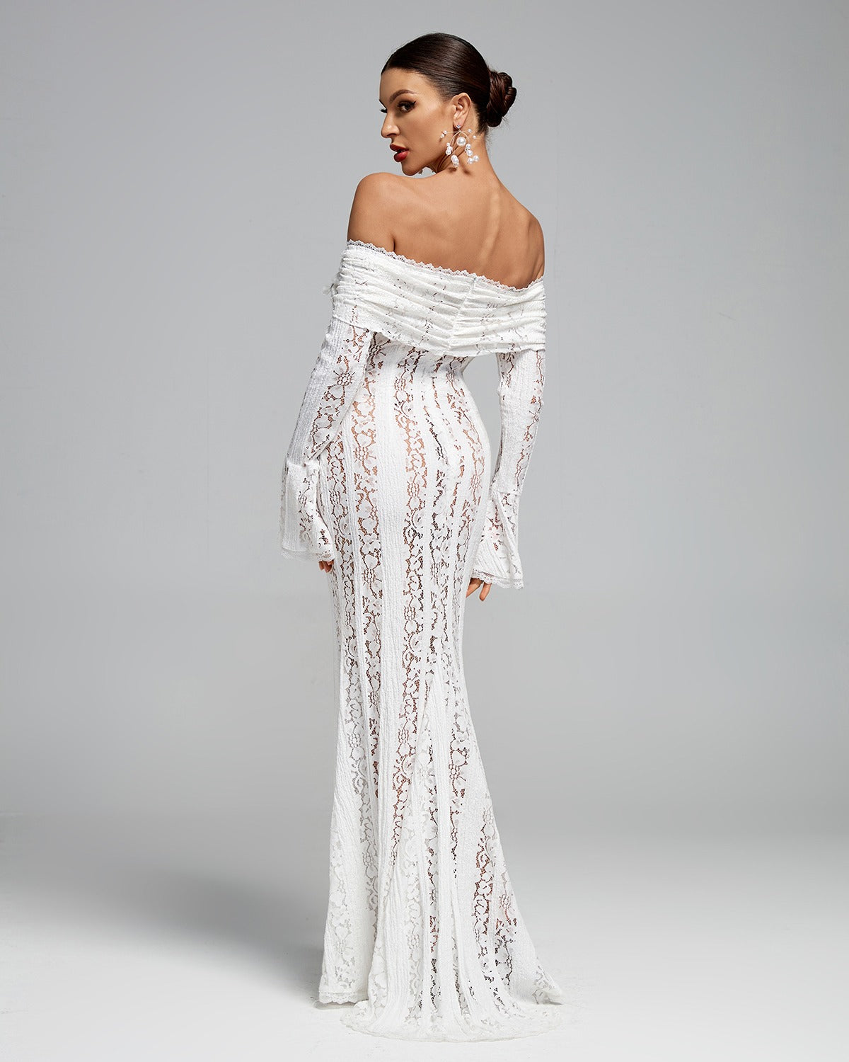 Giselle White Lace Off The Shoulder Maxi Dress Mara Blak Giselle White Lace Off The Shoulder Maxi Dress Mara Blak