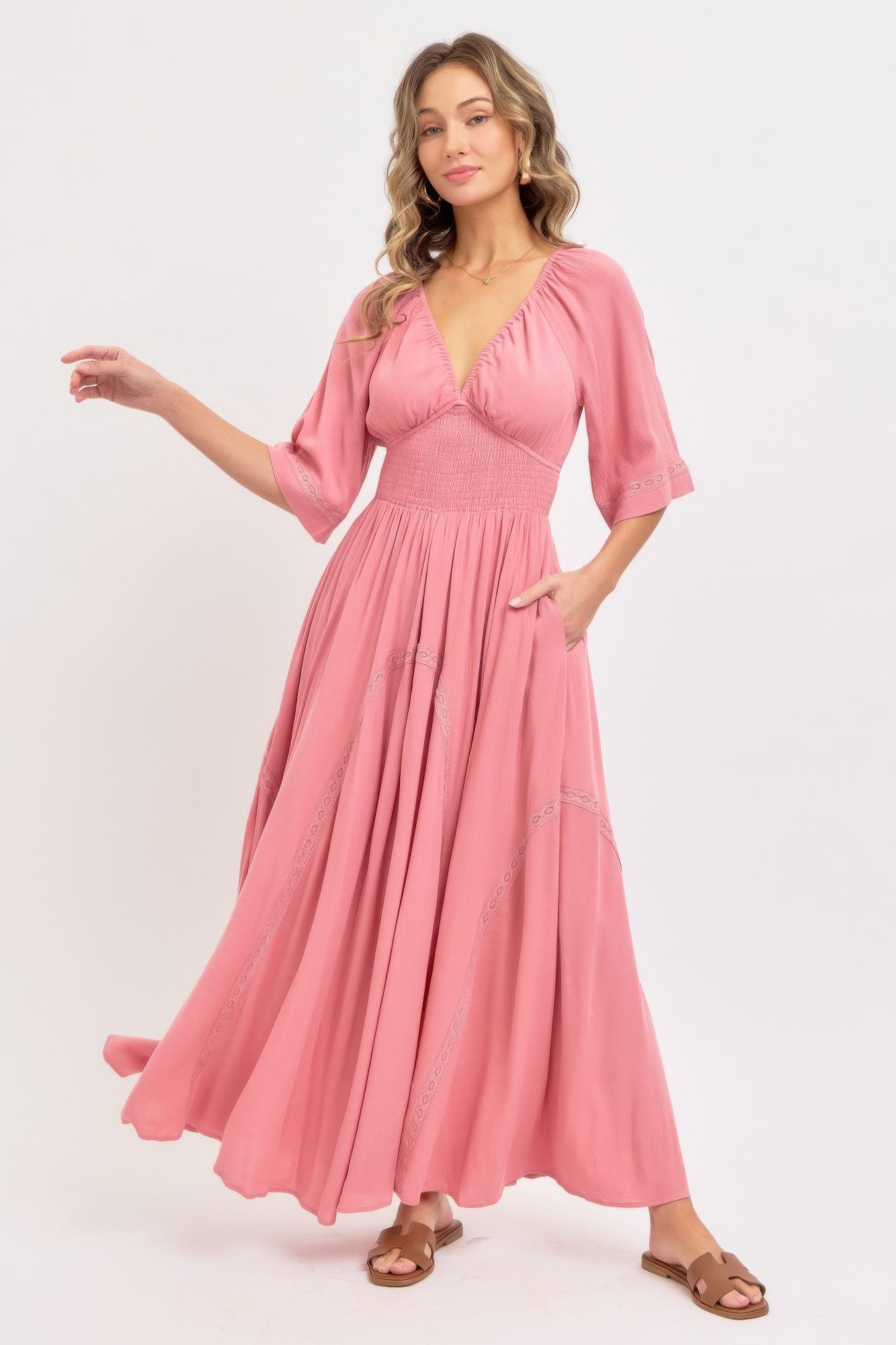 Isla Embroidered Boho Flowy Maxi Dress Mara Blak Isla Embroidered Boho Flowy Maxi Dress Mara Blak