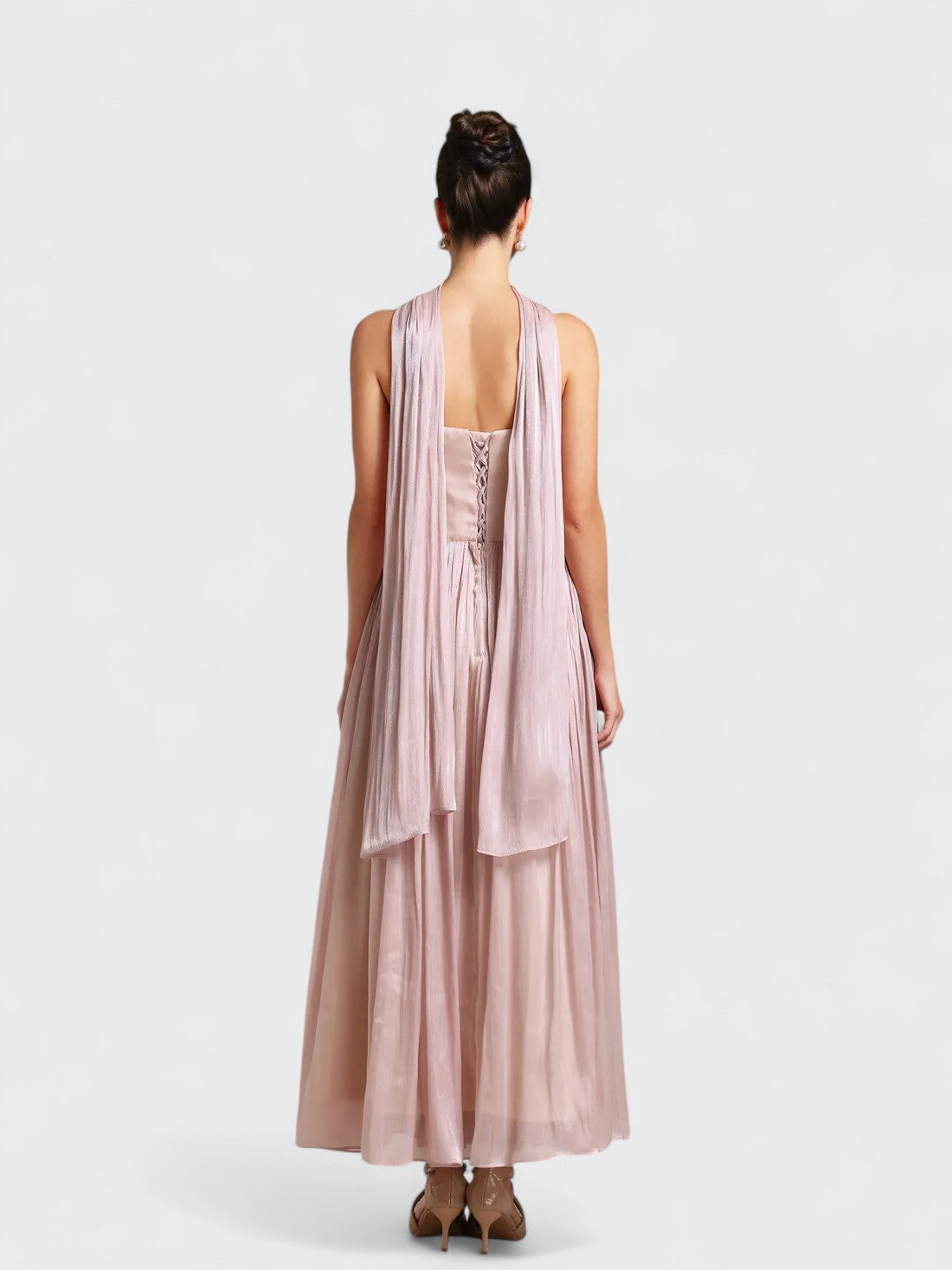 Sophia Strapless Pleated A-Line Evening Maxi Dress Mara Blak Sophia Strapless Pleated A-Line Evening Maxi Dress Mara Blak