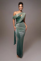 Drape One Shoulder Maxi