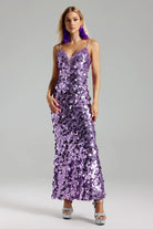 Sleeveless Purple Sequins