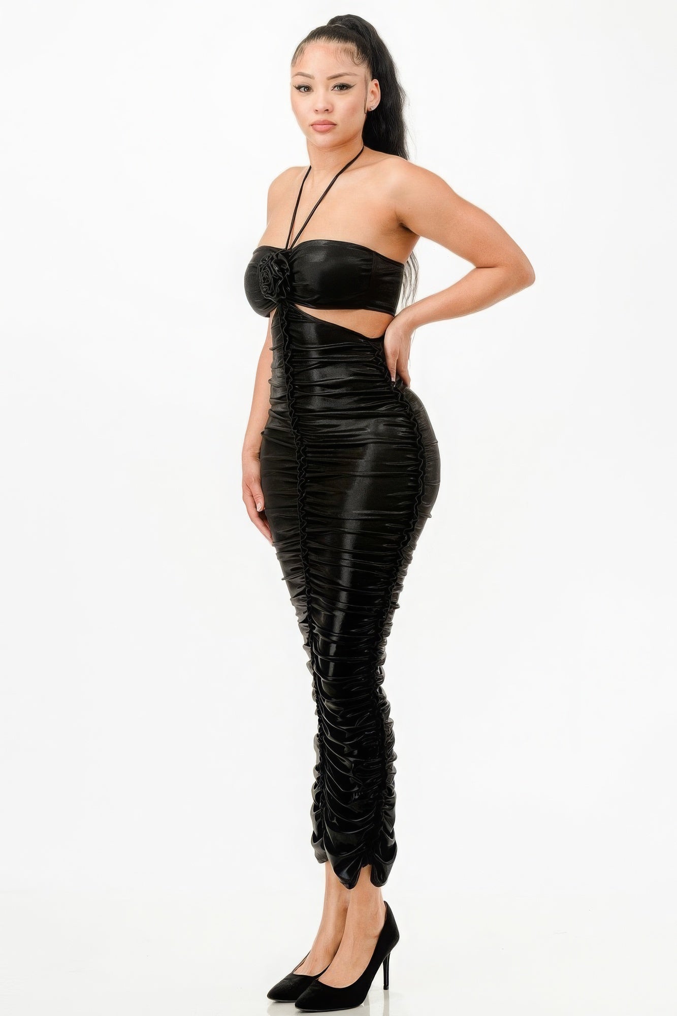 Shop Black Metallic Dress Online | Glamorous Stylish Dress Mara Blak Shop Black Metallic Dress Online | Glamorous Stylish Dress Mara Blak